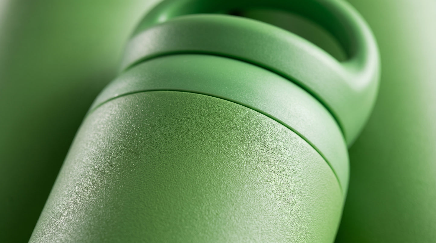 Green water bottle