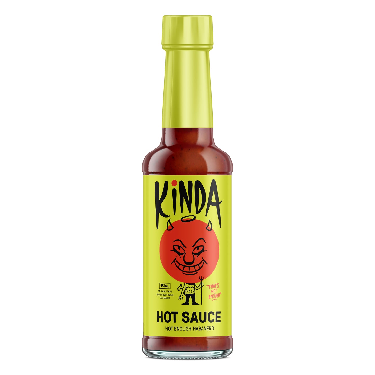 a 150ml bottle of Hot Enough Habanero by Kinda Hot Sauce